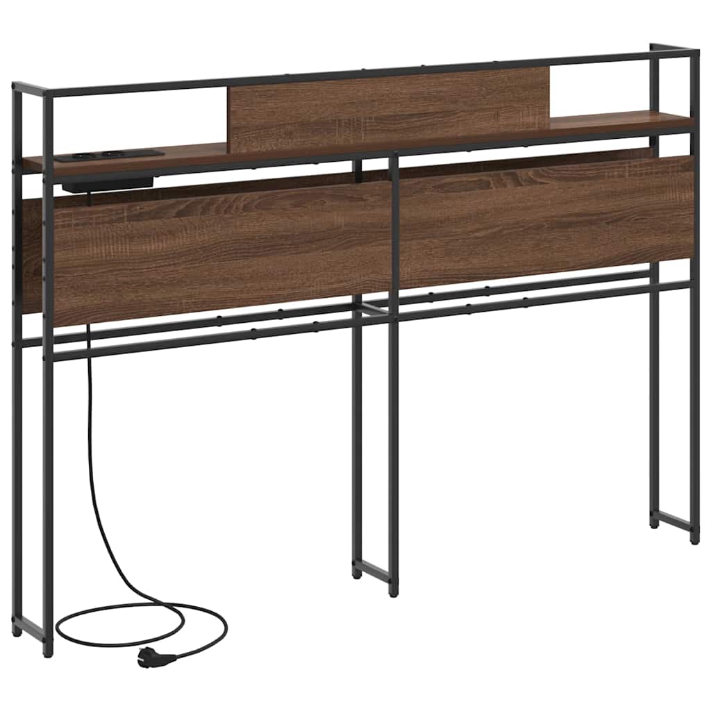 Testata contenitore Rovere marrone 135 cm Legno multistrato