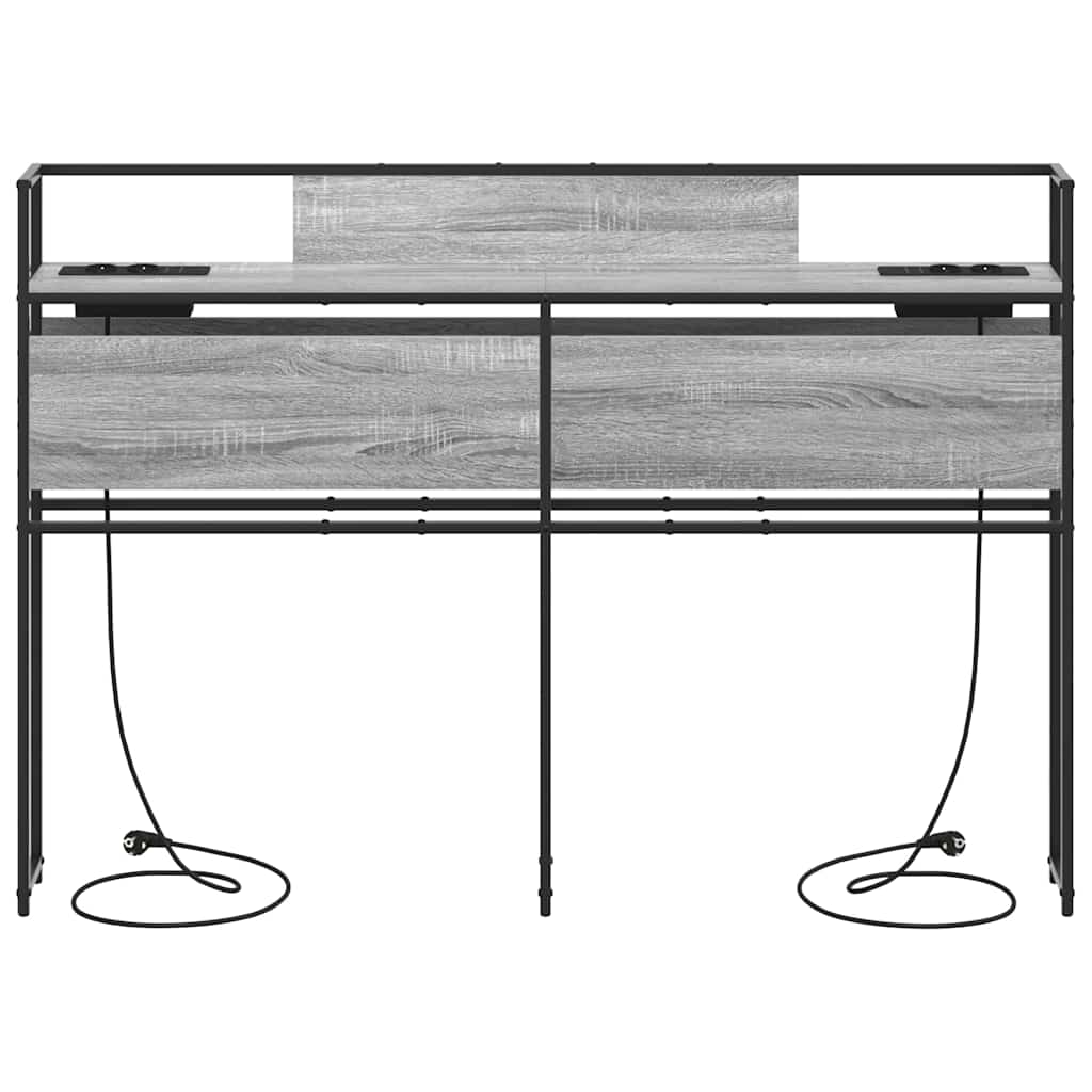 Testata contenitore Grigio sonoma 140 cm Legno multistrato