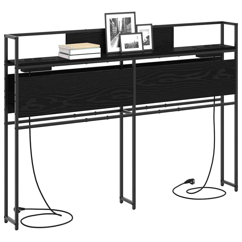 Testata contenitore Rovere nero 160 cm Legno multistrato