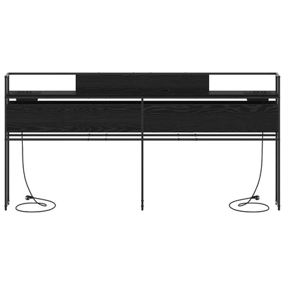 Testata contenitore Rovere nero 180 cm Legno multistrato