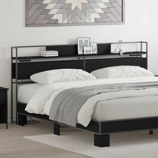 Testata contenitore Rovere nero 200 cm Legno multistrato