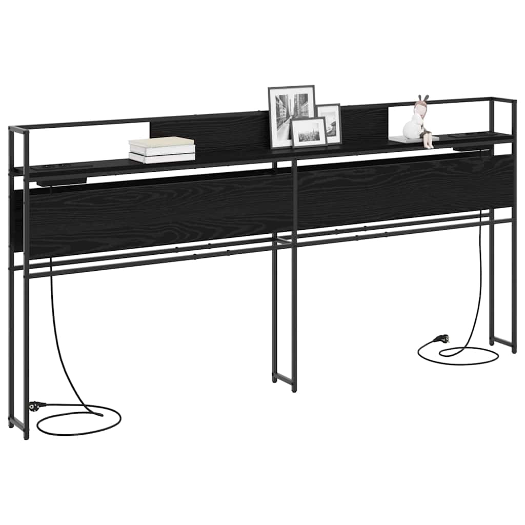 Testata contenitore Rovere nero 200 cm Legno multistrato