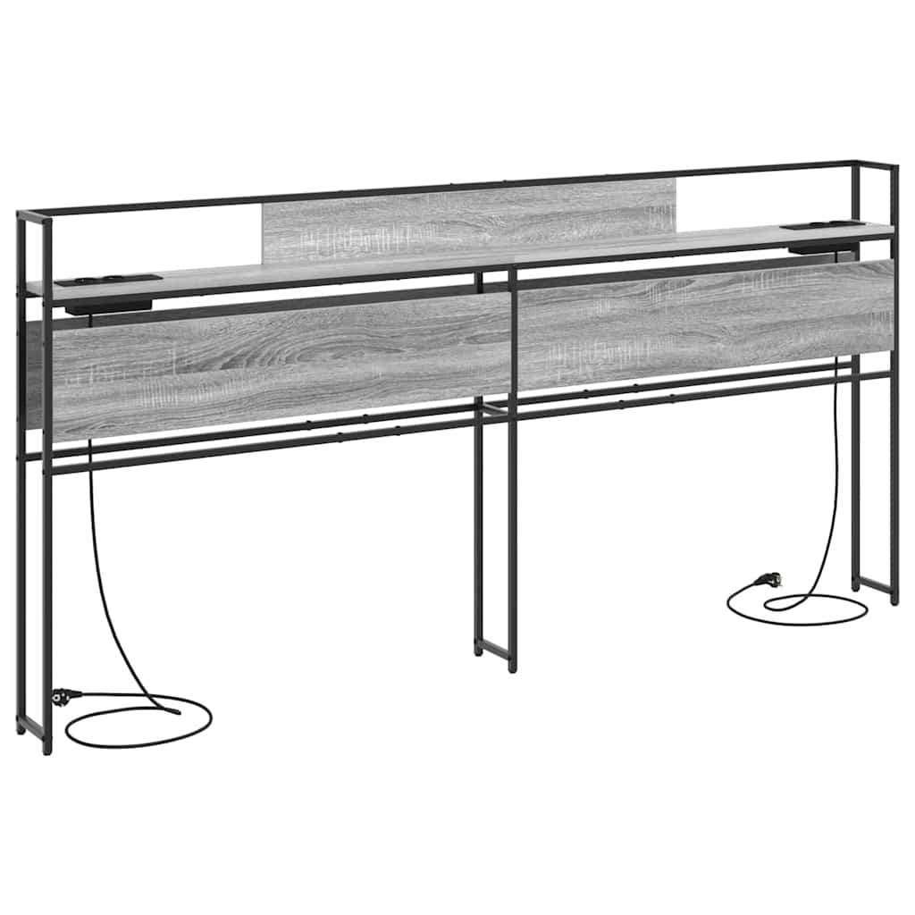 Testata contenitore Grigio sonoma 200 cm Legno multistrato