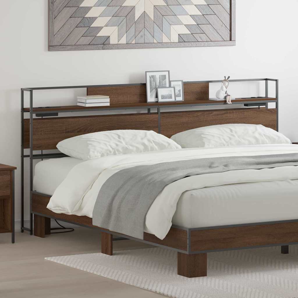 Testata contenitore Rovere marrone 200 cm Legno multistrato