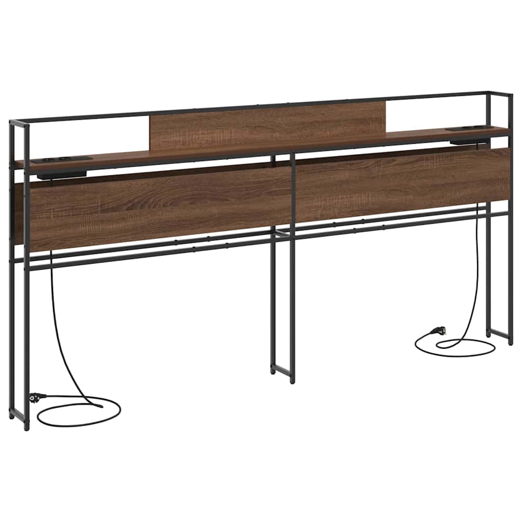 Testata contenitore Rovere marrone 200 cm Legno multistrato