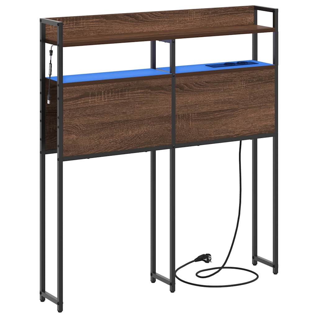 Testata contenitore Rovere marrone 90 cm Legno multistrato