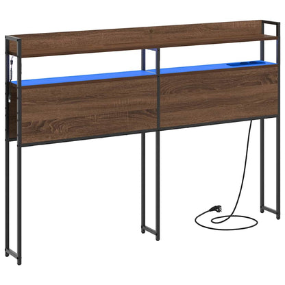 Testata contenitore Rovere marrone 135 cm Legno multistrato