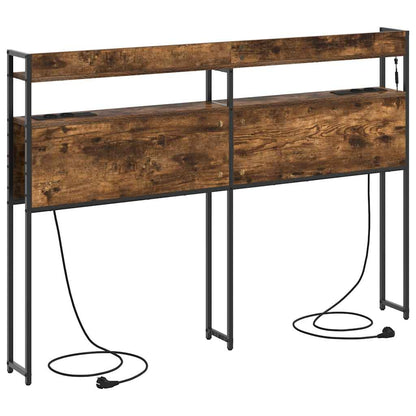 Testata contenitore con testiera Rovere fumo 140,5 x 15 x 98 cm