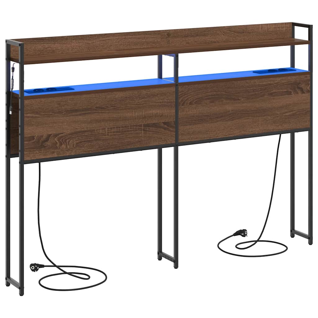 Testata contenitore Rovere marrone 140,5 x 15 x 98 cm