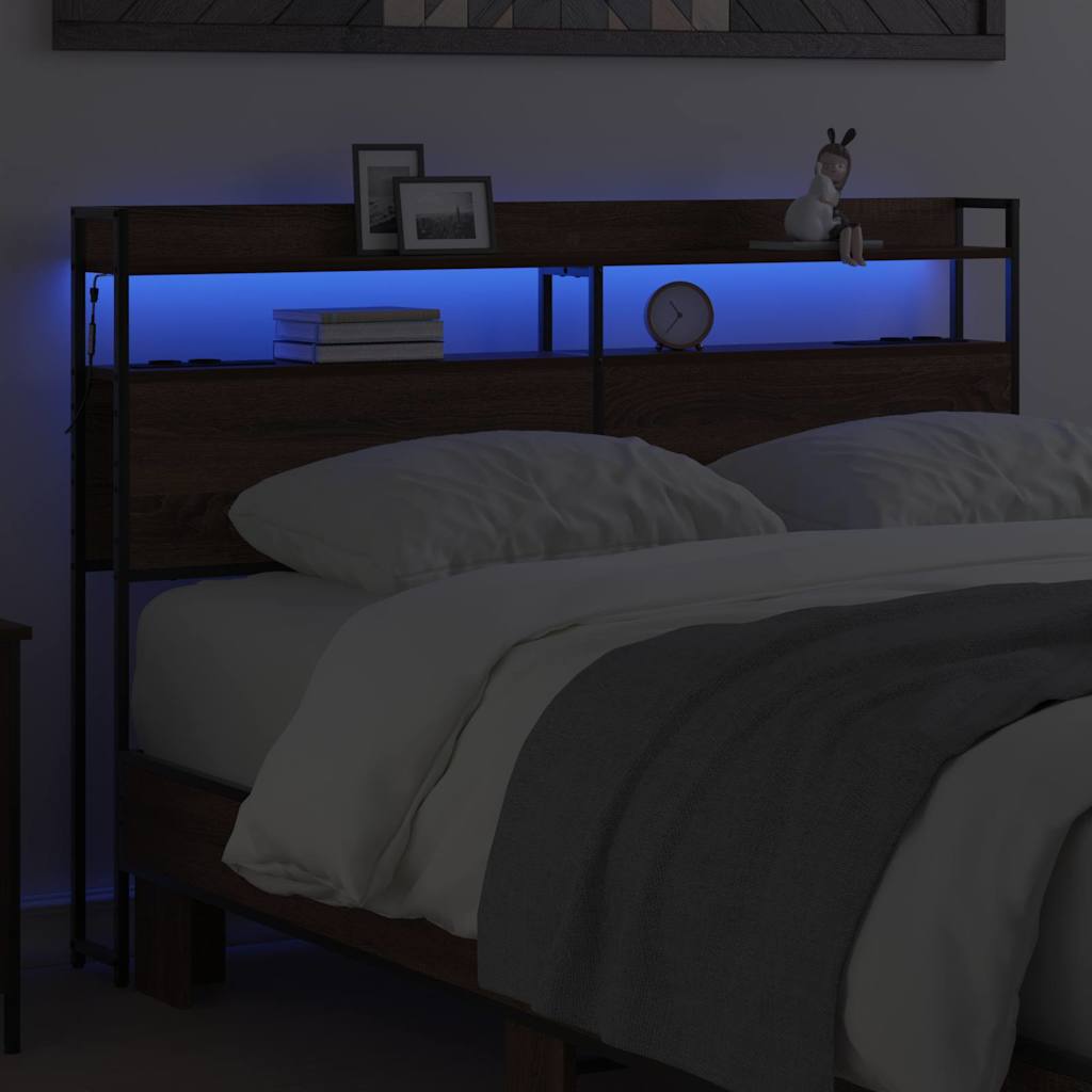 Testata contenitore Rovere marrone 160 cm Legno multistrato