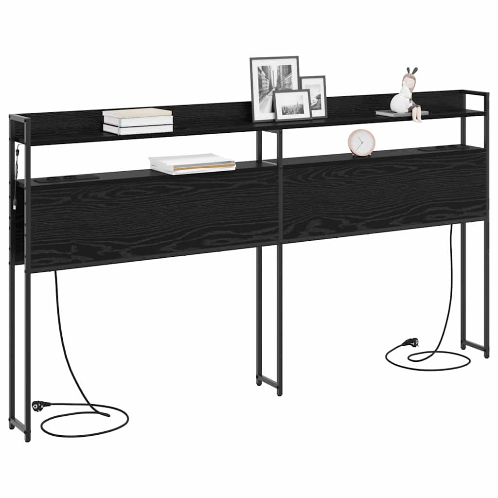 Testata contenitore Rovere nero 180 cm Legno multistrato