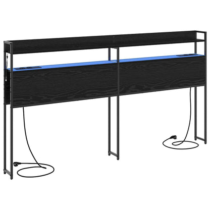 Testata contenitore Rovere nero 200 cm Legno multistrato