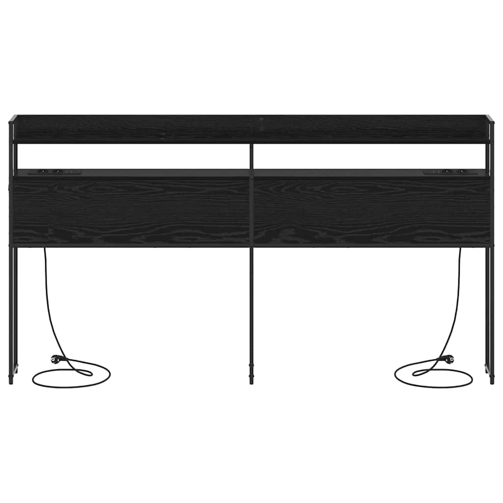 Testata contenitore Rovere nero 200 cm Legno multistrato