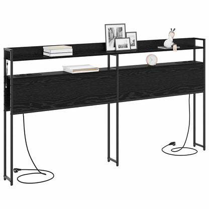 Testata contenitore Rovere nero 200 cm Legno multistrato