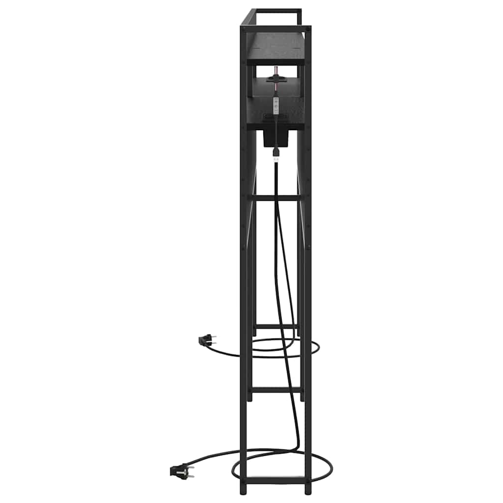 Testata contenitore Rovere nero 200 cm Legno multistrato