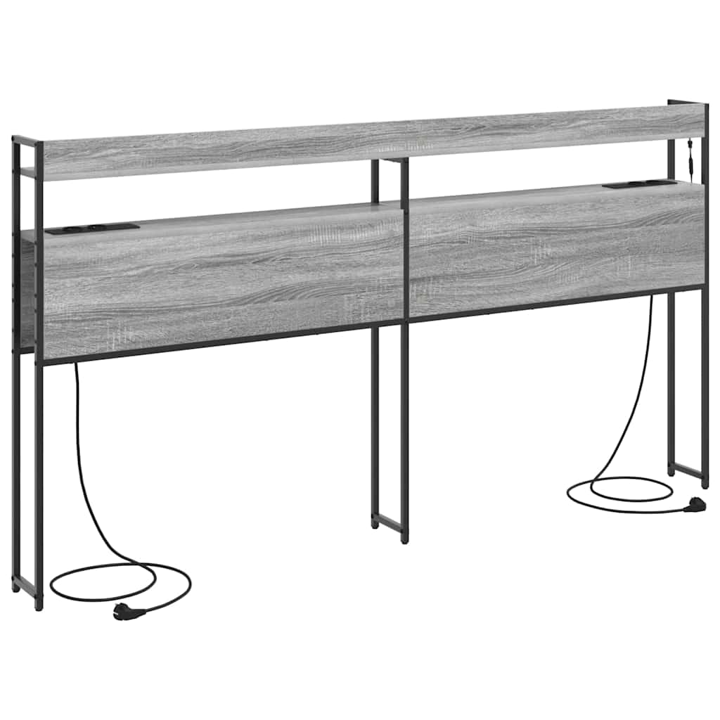 Testata contenitore Grigio sonoma 200 cm Legno multistrato