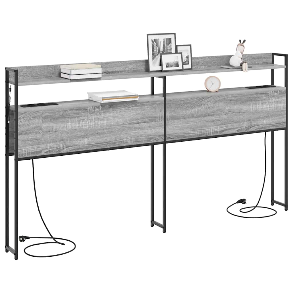 Testata contenitore Grigio sonoma 200 cm Legno multistrato