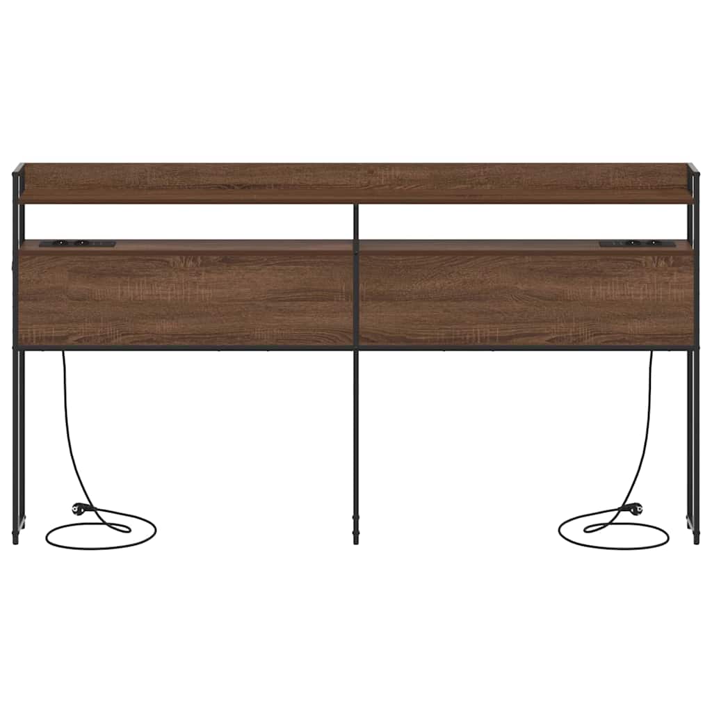 Testata contenitore Rovere marrone 200 cm Legno multistrato