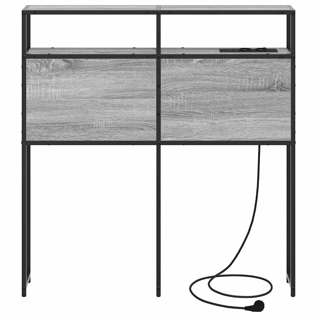 Testata contenitore Grigio sonoma 80 cm Legno multistrato