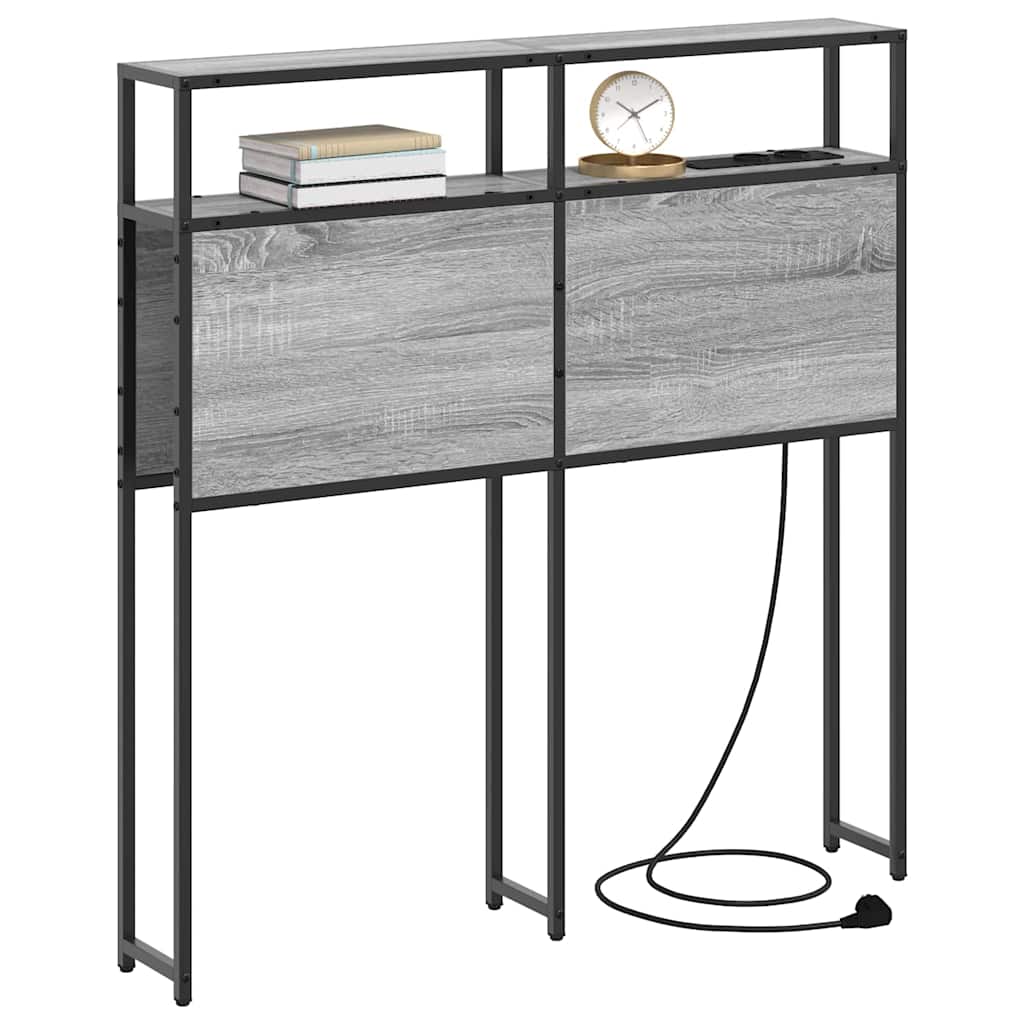 Testata contenitore Grigio sonoma 80 cm Legno multistrato