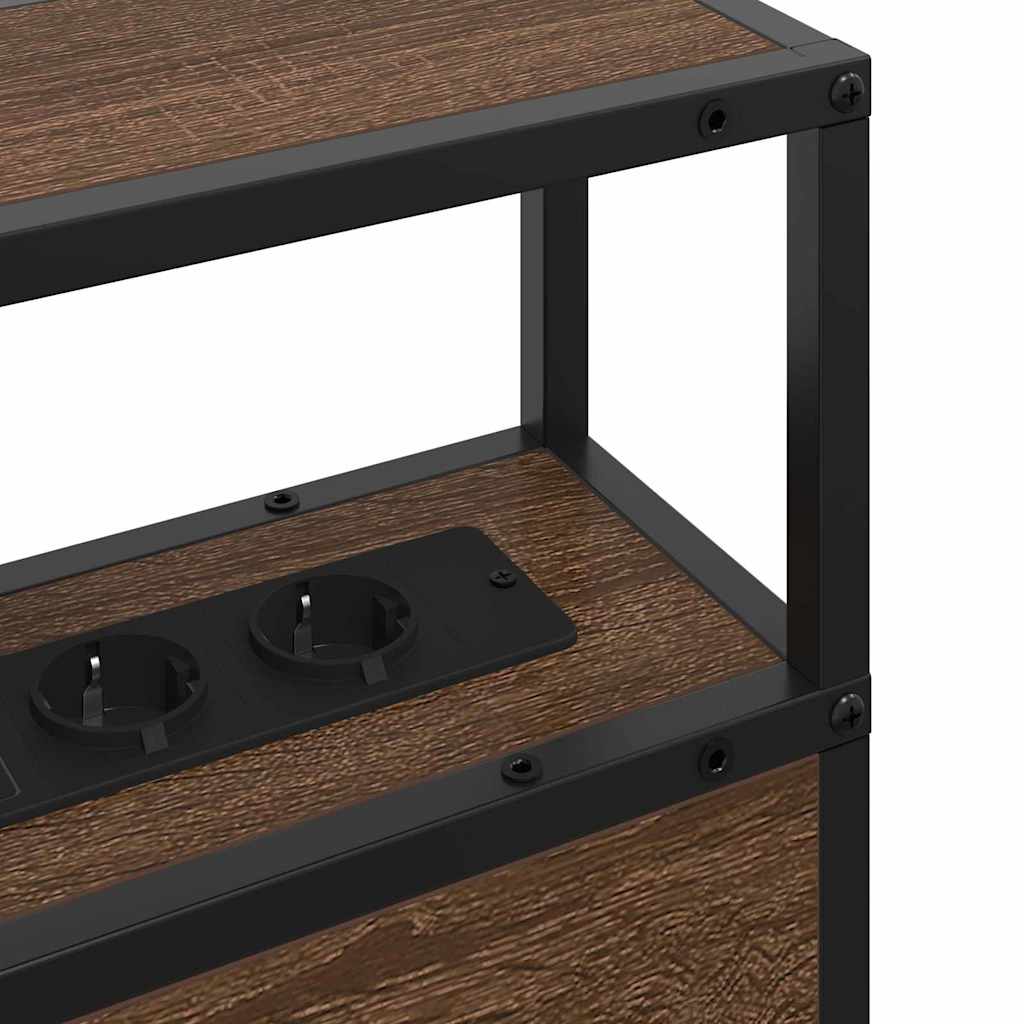 Testata contenitore Rovere marrone 80 cm Legno multistrato