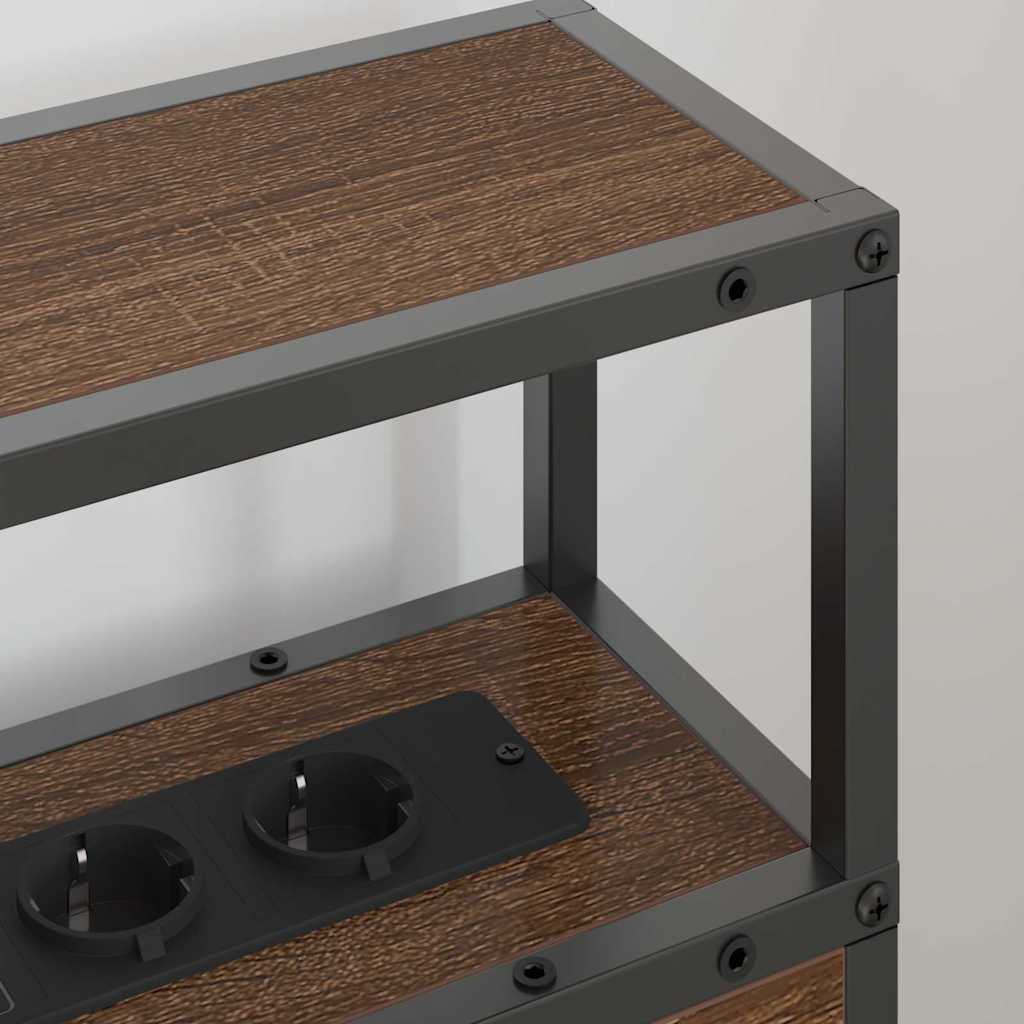 Testata contenitore Rovere marrone 90 cm Legno multistrato