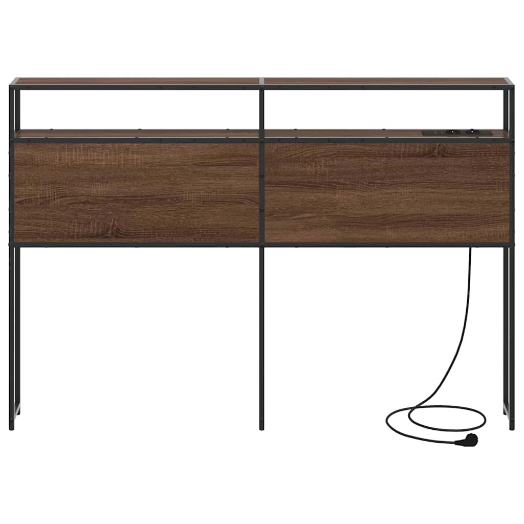 Testata contenitore Rovere marrone 120 cm Legno multistrato