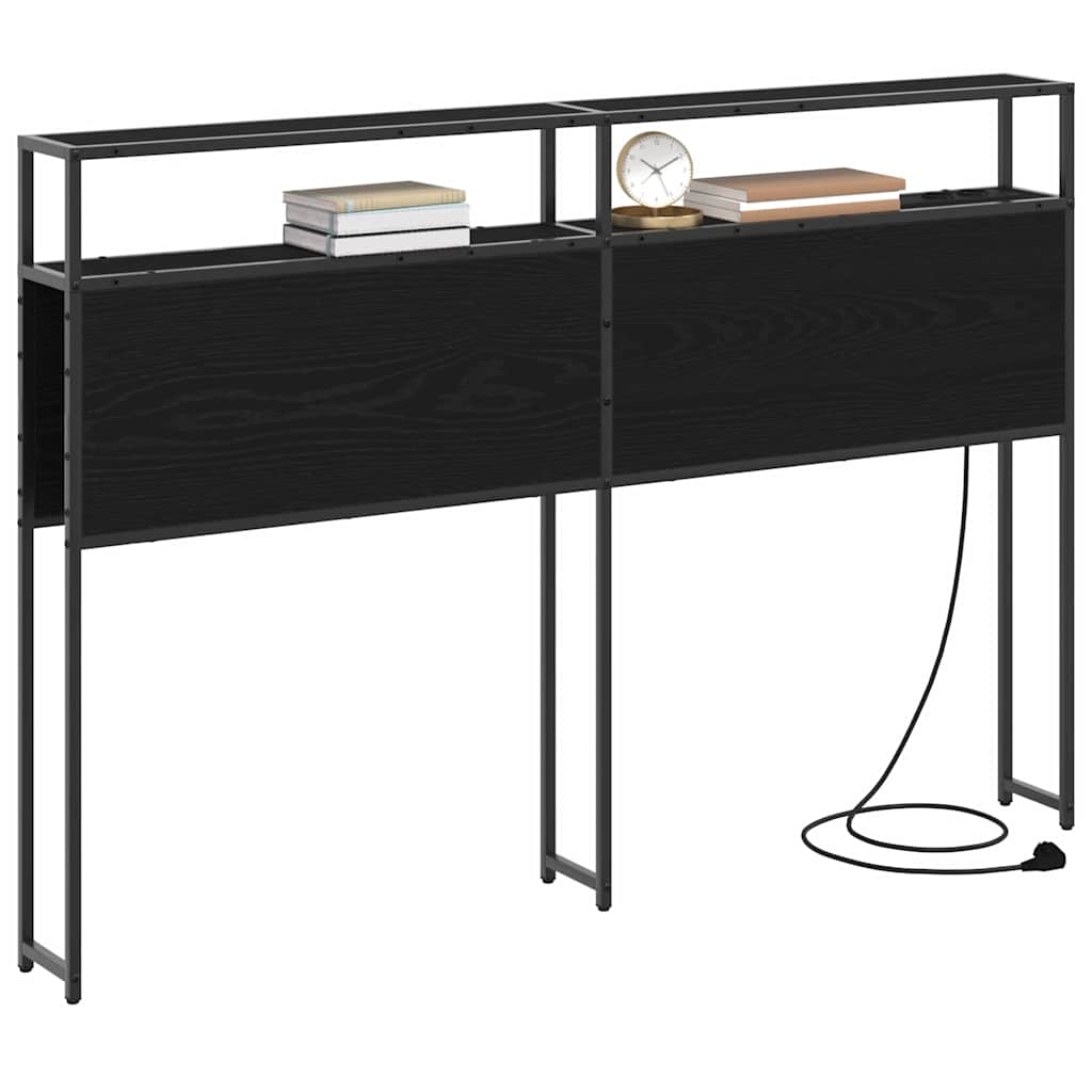 Testata contenitore Rovere nero 135 cm Legno multistrato