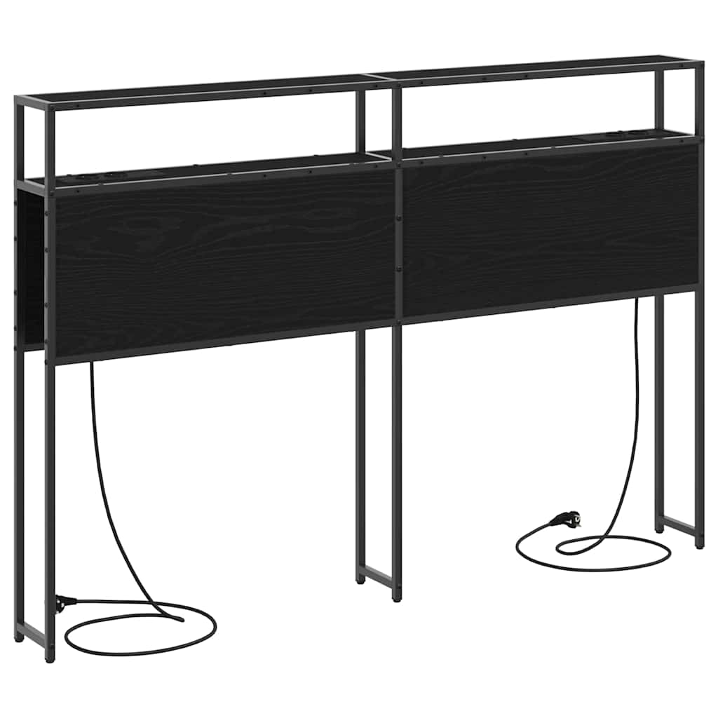 Testata contenitore Rovere nero 140 cm Legno multistrato