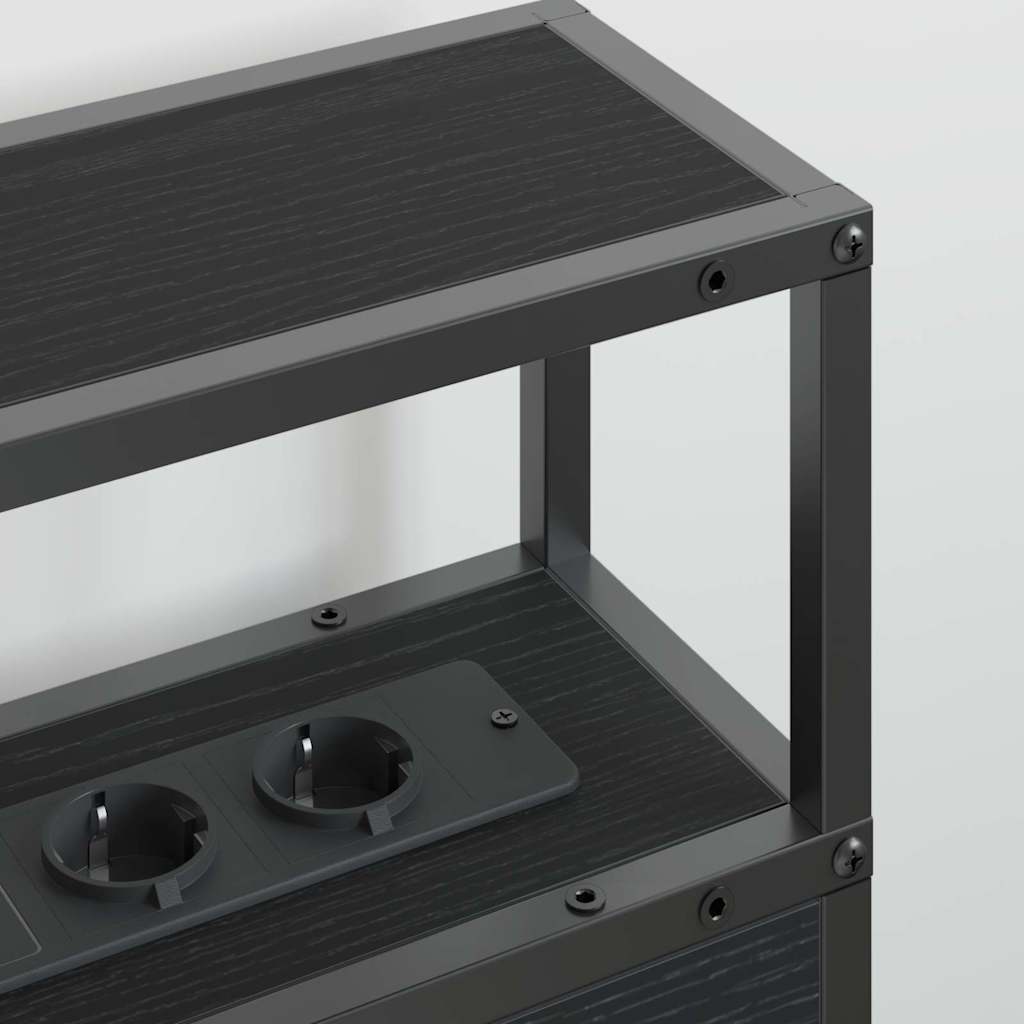 Testata contenitore Rovere nero 150 cm Legno multistrato