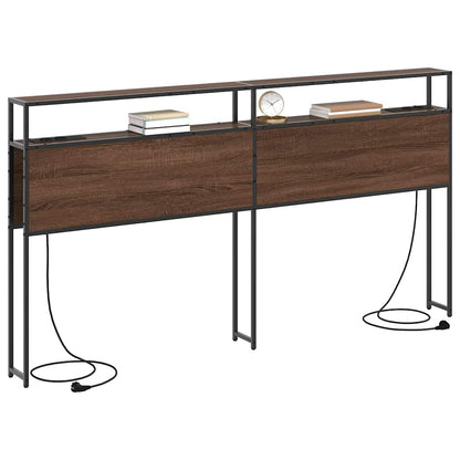 Testata contenitore Rovere marrone 180 cm Legno multistrato