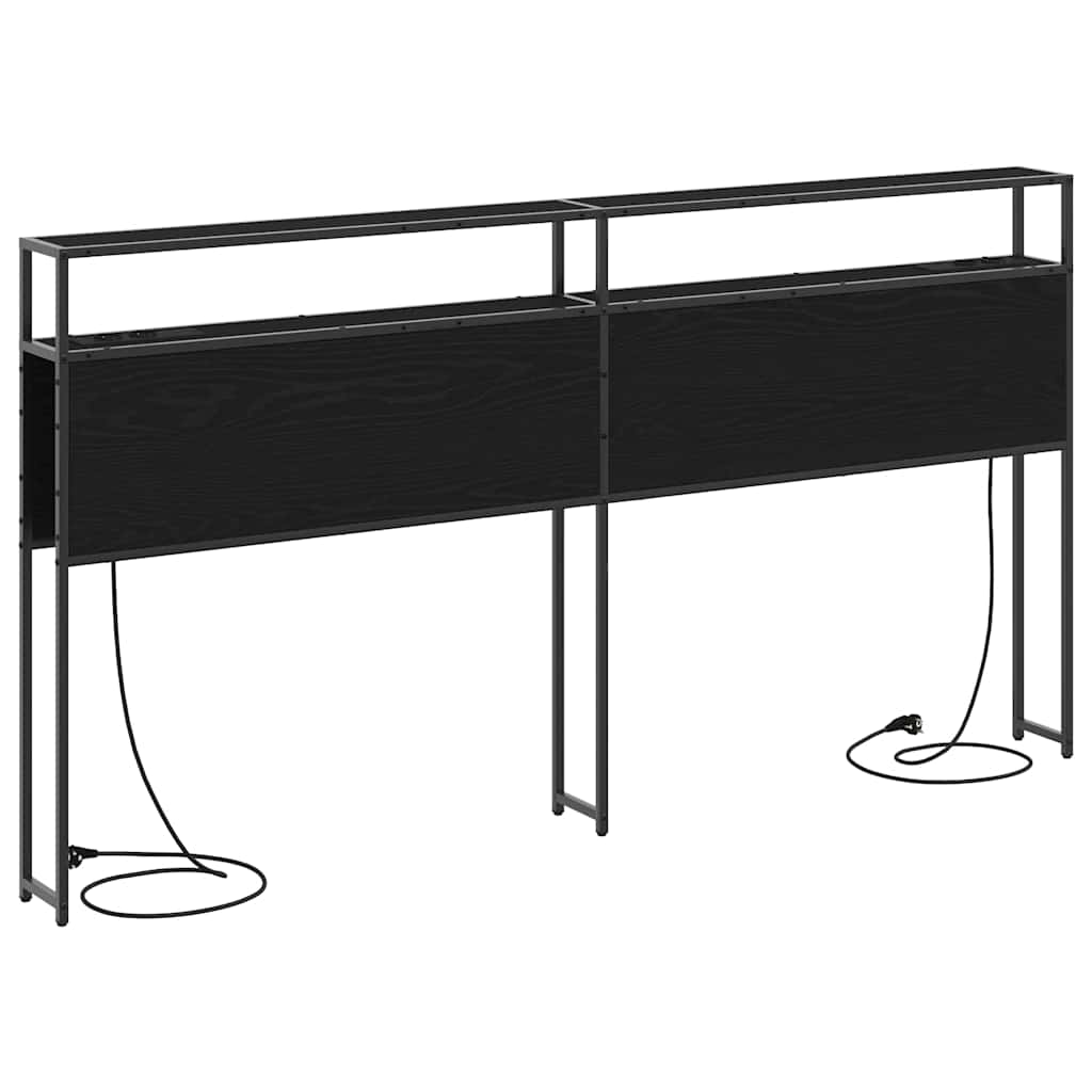 Testata contenitore Rovere nero 200 cm Legno multistrato