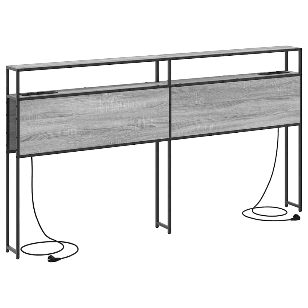 Testata contenitore Grigio sonoma 200 cm Legno multistrato