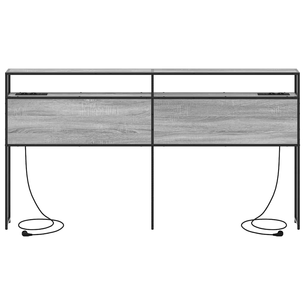 Testata contenitore Grigio sonoma 200 cm Legno multistrato