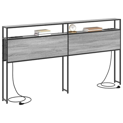 Testata contenitore Grigio sonoma 200 cm Legno multistrato