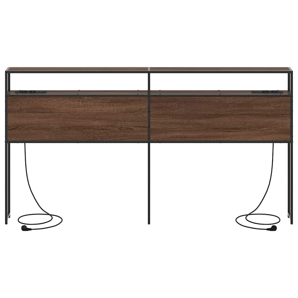 Testata contenitore Rovere marrone 200 cm Legno multistrato