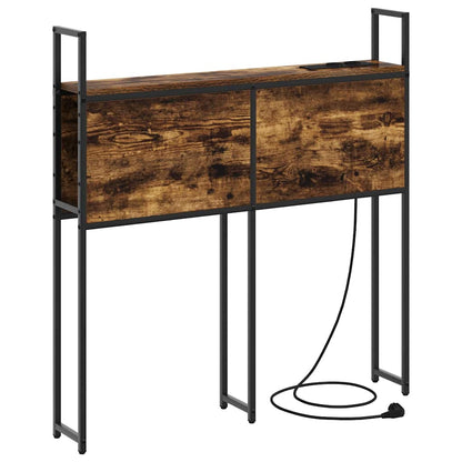 Testiera con Stazione di Carica e Storage Rovere fumo 75 cm