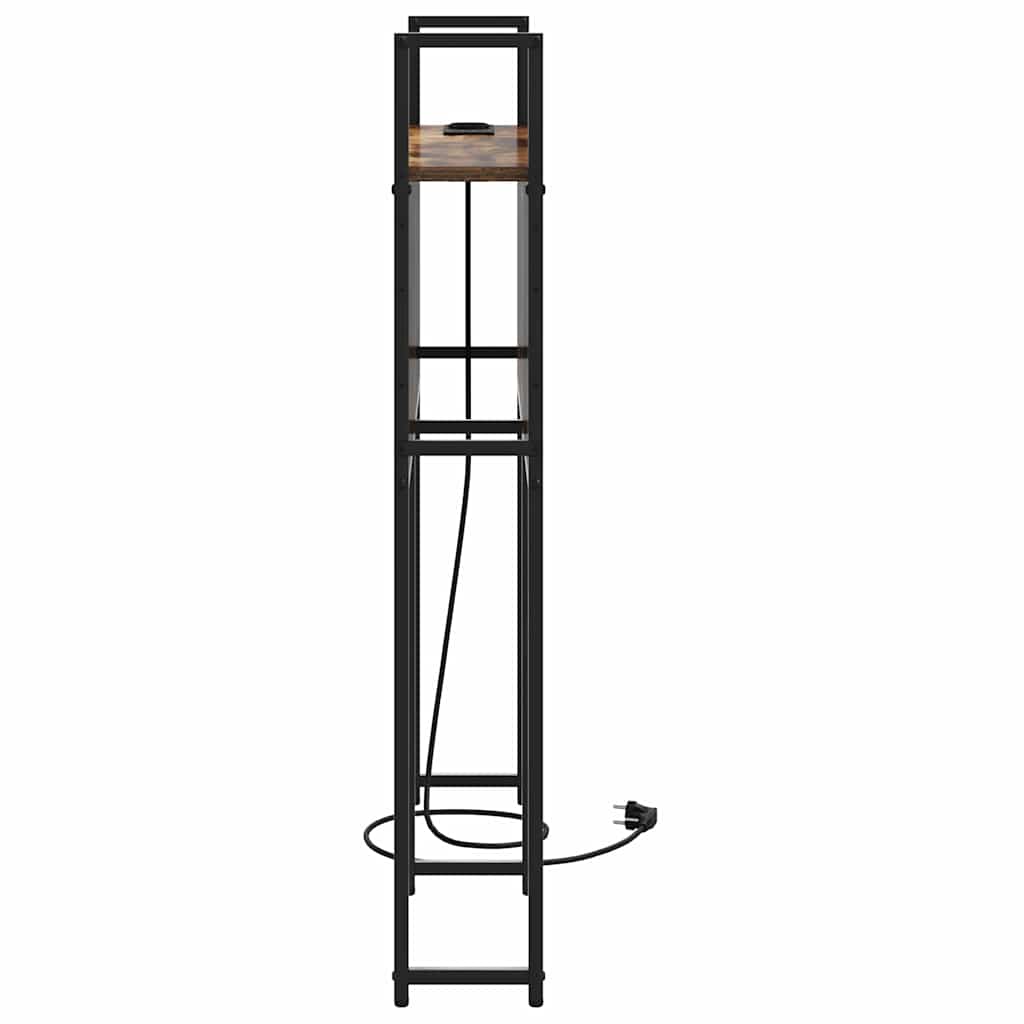 Testiera con Stazione di Carica e Storage Rovere fumo 75 cm