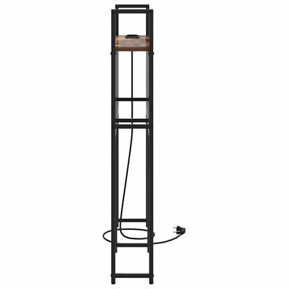 Testiera con Stazione di Carica e Storage Rovere fumo 80 cm