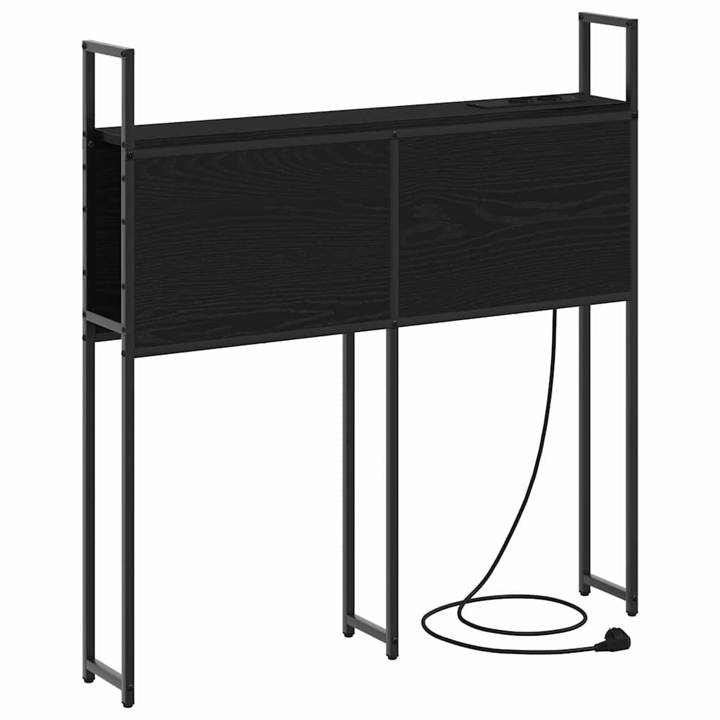 Testiera con Stazione di Carica e Storage Rovere nero