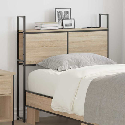 Testiera con Stazione di Carica e Storage rovere sonoma
