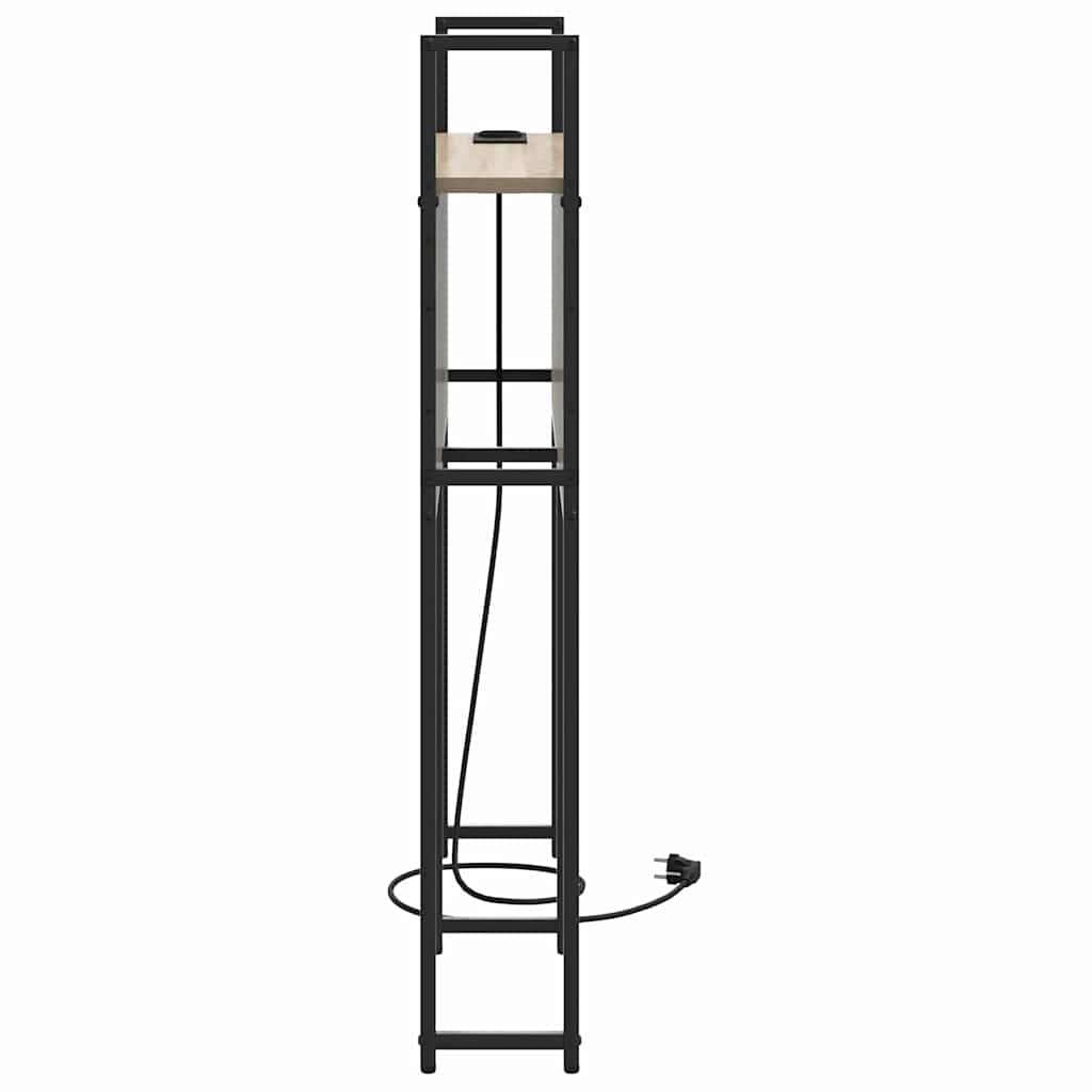 Testiera con Stazione di Carica e Storage rovere sonoma 100 cm