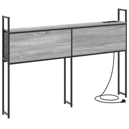 Testiera con Stazione di Carica e Storage Grigio sonoma