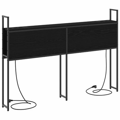 Testiera con Stazione di Carica e Storage Rovere nero