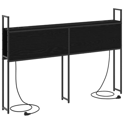 Testiera con Stazione di Carica e Storage Rovere nero