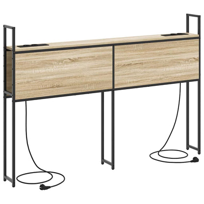 Testiera con Stazione di Carica e Storage rovere sonoma