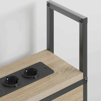 Testiera con Stazione di Carica e Storage rovere sonoma 180 cm