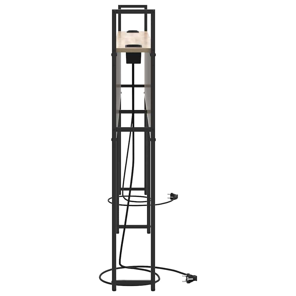 Testiera con Stazione di Carica e Storage rovere sonoma 180 cm