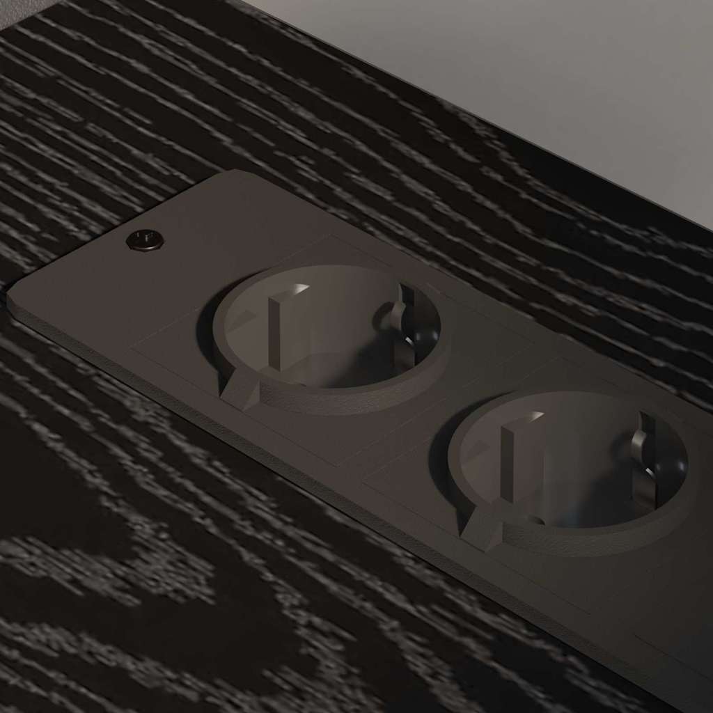 Cabina con Stazione di Ricarica Rovere Nero 61 x 46 x 67 cm | homemem39