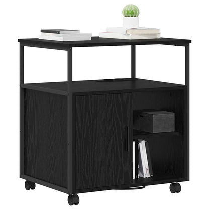 Cabina con Stazione di Ricarica Rovere Nero 61 x 46 x 67 cm | homemem39